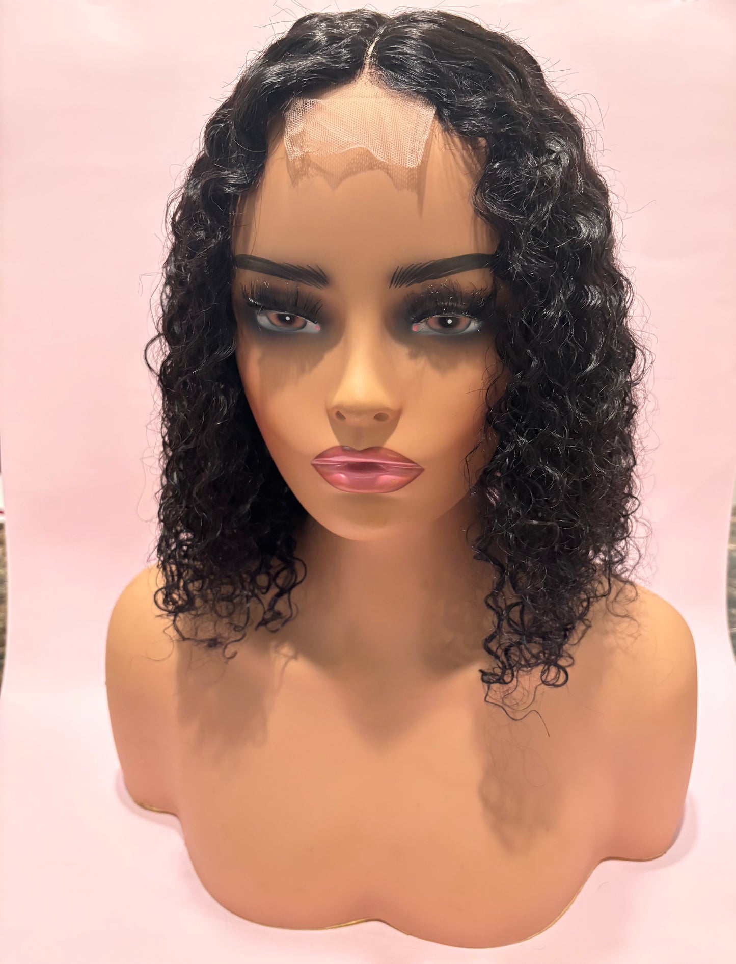 Ivy Goddess- 14' 2x6 Lace Waterwave Bob Wig (Human Hair)